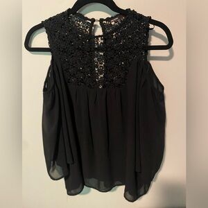 LOVE Culture Lace Blouse with shoulder cutouts